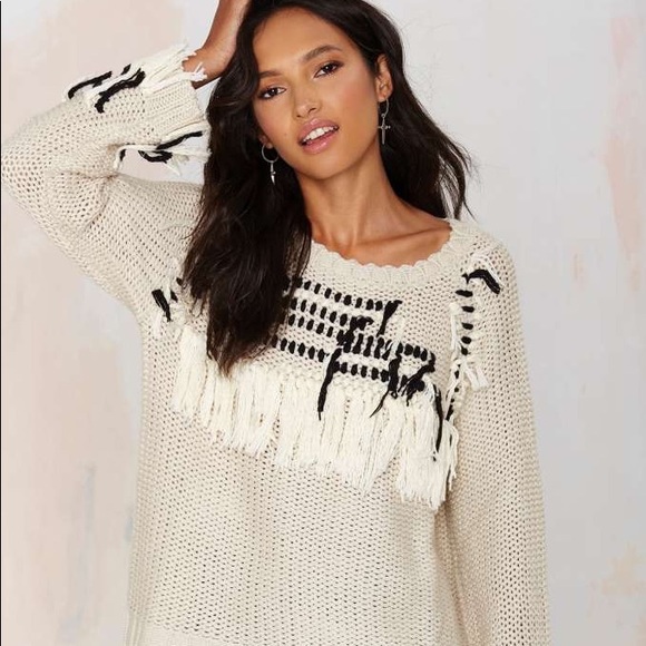 For Love And Lemons Sweaters - For Love and Lemons Denver Fringe Sweater